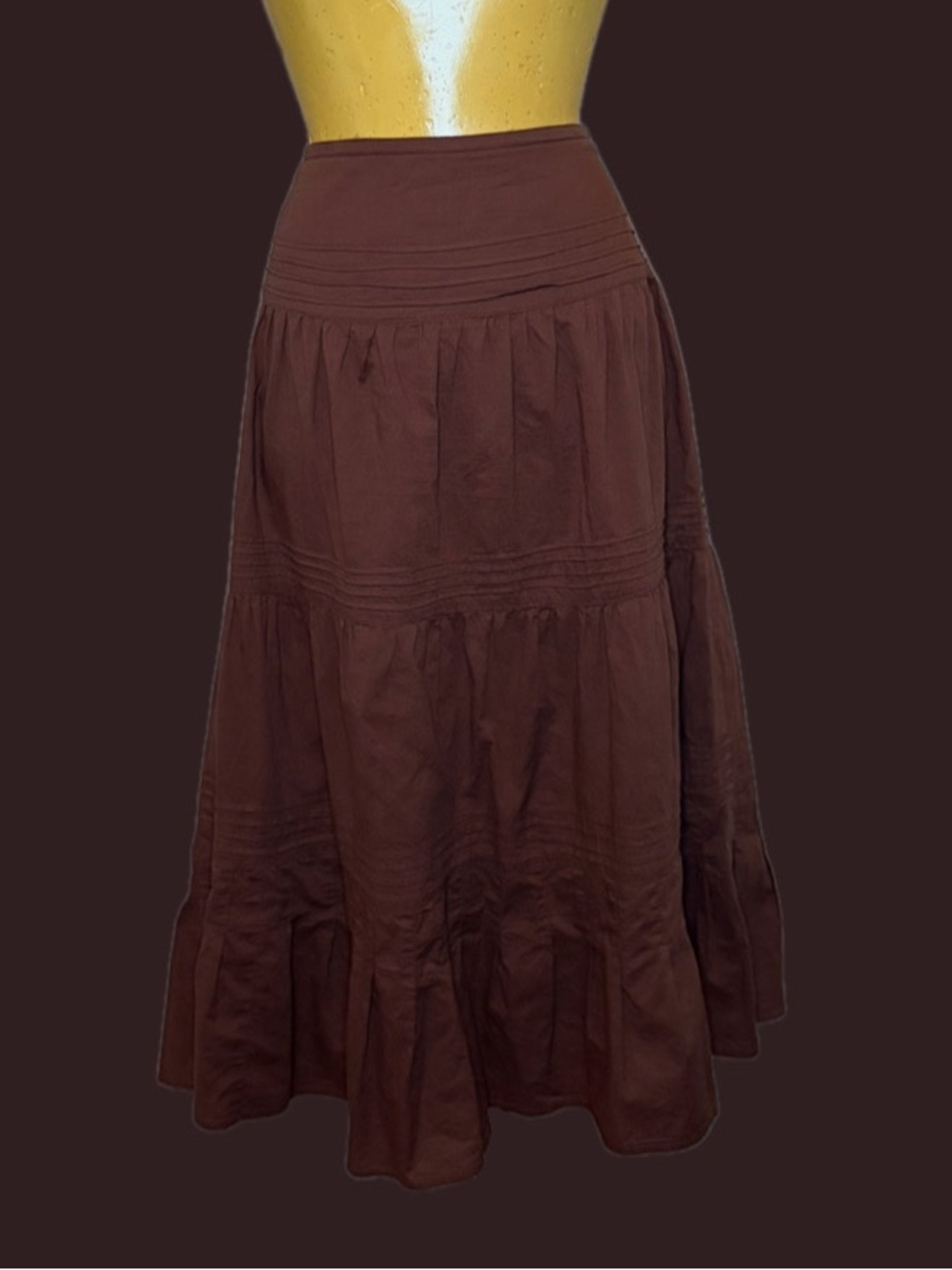 🐿️y2K Tiered Cotton Prairie Midi Skirt🐿️